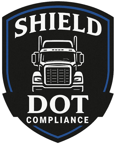 Truck logo with "Shield DOT Compliance.