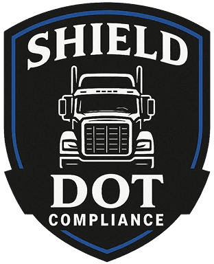 Truck logo with "Shield DOT Compliance.