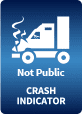 Icon of a smoking truck labeled 'Not Public Crash Indicator'.